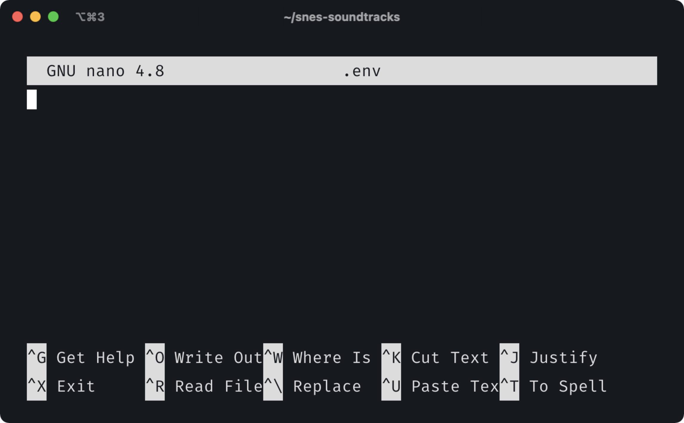 nano text editor interface nano text editor interface