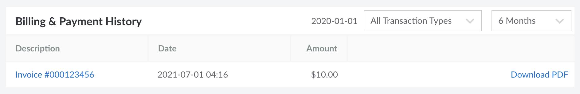 Viewing Billing & Payment History in Cloud Manager Viewing Billing & Payment History in Cloud Manager